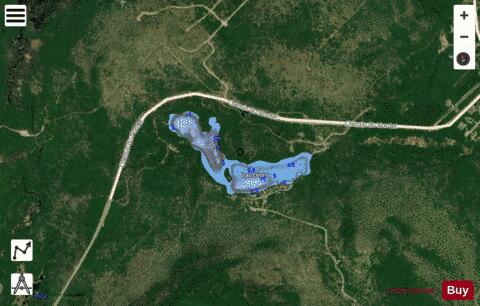Leon Lac depth contour Map - i-Boating App - Satellite