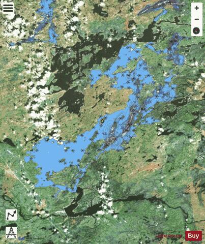 Low Lac depth contour Map - i-Boating App - Satellite