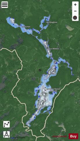 Lac De La Maison De Pierre depth contour Map - i-Boating App - Satellite