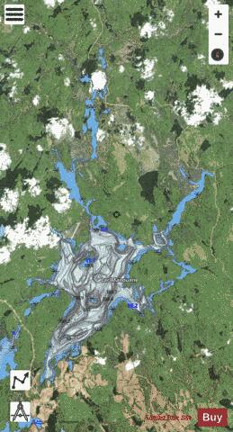 Manouane Lac depth contour Map - i-Boating App - Satellite