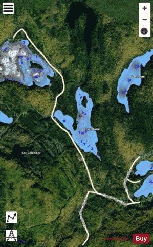 Marie Lac depth contour Map - i-Boating App - Satellite