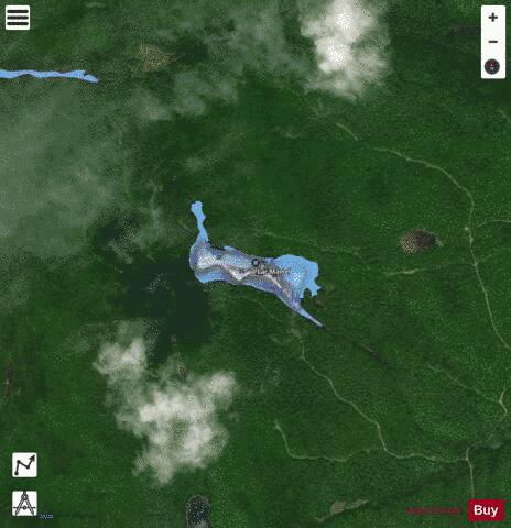Martel Lac B depth contour Map - i-Boating App - Satellite