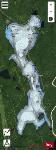 Masketsi Lac depth contour Map - i-Boating App - Satellite