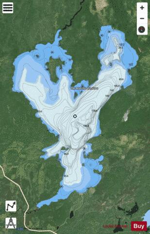 Matchi Manitou Lac depth contour Map - i-Boating App - Satellite