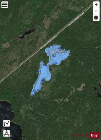 Montanier Lac depth contour Map - i-Boating App - Satellite