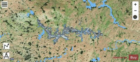 Nantais Lac depth contour Map - i-Boating App - Satellite