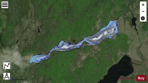 Narcisse Lac A depth contour Map - i-Boating App - Satellite