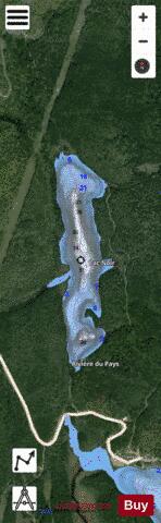Noir Lac / Lac Vase depth contour Map - i-Boating App - Satellite