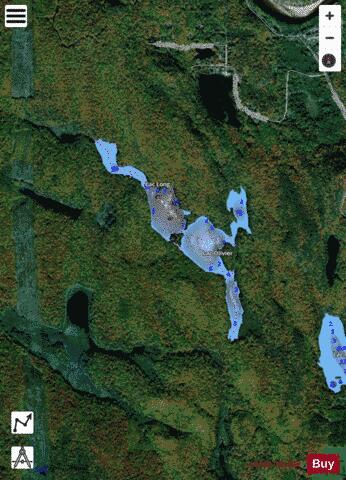 Olivier Lac depth contour Map - i-Boating App - Satellite