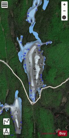 Pie IX Lac depth contour Map - i-Boating App - Satellite