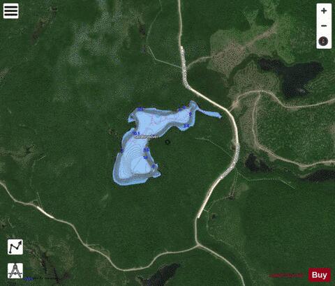 Revolver Lac depth contour Map - i-Boating App - Satellite