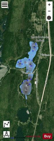 Saint Emile Lac depth contour Map - i-Boating App - Satellite
