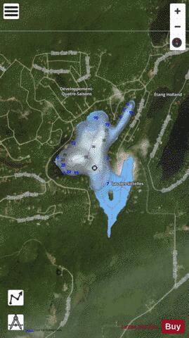 Sittelles Lac Des depth contour Map - i-Boating App - Satellite