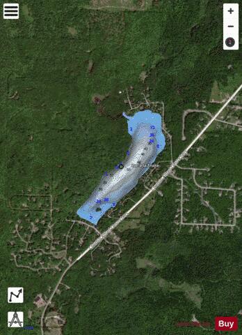Truite Lac A La depth contour Map - i-Boating App - Satellite