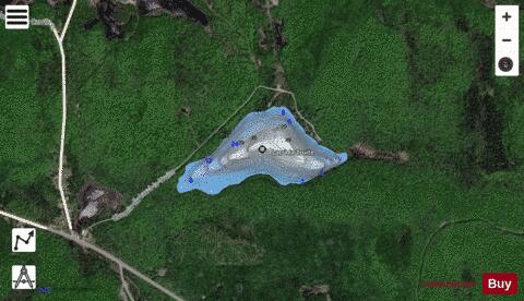 Truite Lac A La B depth contour Map - i-Boating App - Satellite