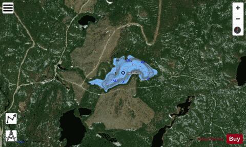 Ubald Lac depth contour Map - i-Boating App - Satellite