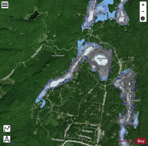 Laurel, Lac depth contour Map - i-Boating App - Satellite