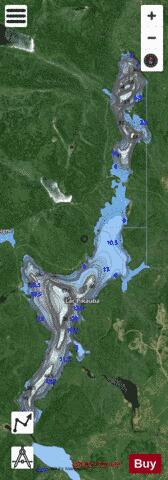 Pikauba, Lac depth contour Map - i-Boating App - Satellite