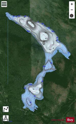 Provost, Lac depth contour Map - i-Boating App - Satellite