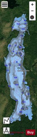 Laverdiere, Lac depth contour Map - i-Boating App - Satellite
