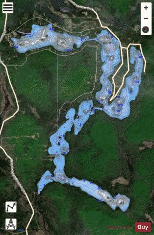Allard, Lac depth contour Map - i-Boating App - Satellite