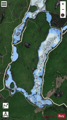 Cornes, Lac des depth contour Map - i-Boating App - Satellite