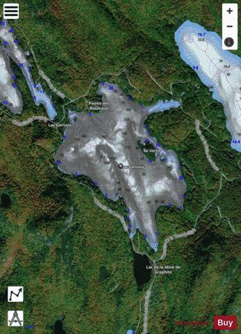 Gervais, Lac depth contour Map - i-Boating App - Satellite
