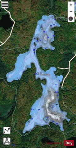 Lacoste, Lac depth contour Map - i-Boating App - Satellite