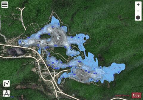 Saguay, Lac depth contour Map - i-Boating App - Satellite