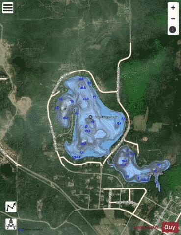 Sainte-Marie, Lac depth contour Map - i-Boating App - Satellite