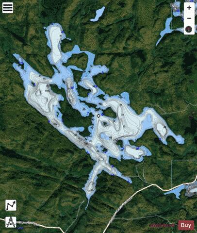 Sourd, Lac du depth contour Map - i-Boating App - Satellite