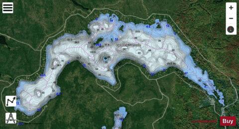 Sucrerie, Lac de la depth contour Map - i-Boating App - Satellite