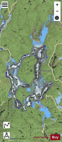 Kiamika, Reservoir depth contour Map - i-Boating App - Satellite