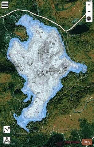 Montagne Noire, Lac de la depth contour Map - i-Boating App - Satellite