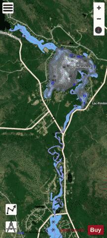 Pimbina, Lac du depth contour Map - i-Boating App - Satellite
