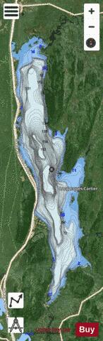 Jacques-Cartier, Lac depth contour Map - i-Boating App - Satellite