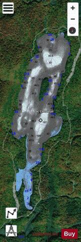 Chevreuil, Lac depth contour Map - i-Boating App - Satellite