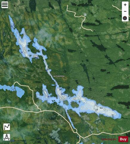 Canimina, Lac depth contour Map - i-Boating App - Satellite