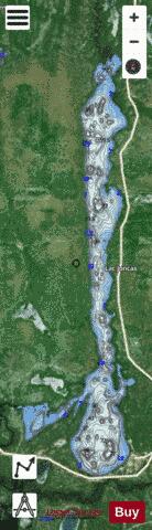 Joncas, Lac depth contour Map - i-Boating App - Satellite