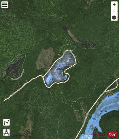 Perreault, Lac depth contour Map - i-Boating App - Satellite