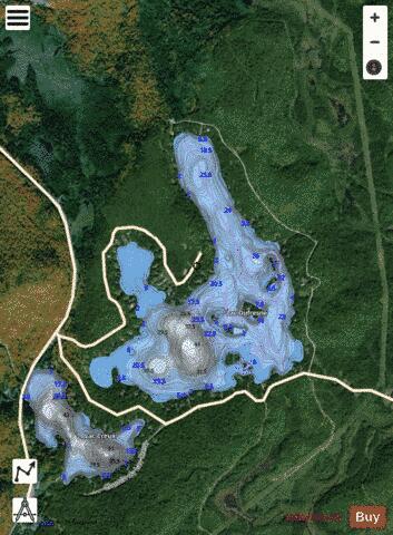 Dufresne, Lac depth contour Map - i-Boating App - Satellite