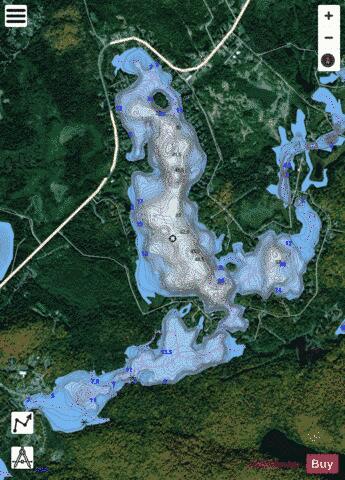 Ludger, Lac depth contour Map - i-Boating App - Satellite