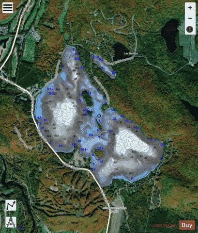 Ouimet, Lac depth contour Map - i-Boating App - Satellite