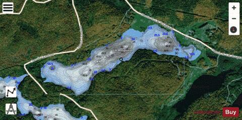 Rougeaud, Lac depth contour Map - i-Boating App - Satellite