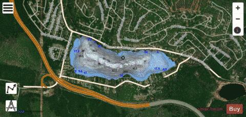 Truite, Lac a la depth contour Map - i-Boating App - Satellite