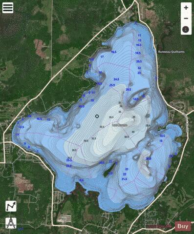 Brome, Lac depth contour Map - i-Boating App - Satellite
