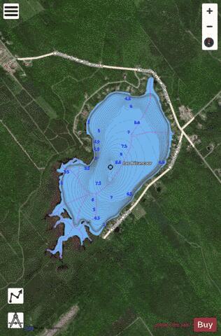 Becancour, Lac depth contour Map - i-Boating App - Satellite