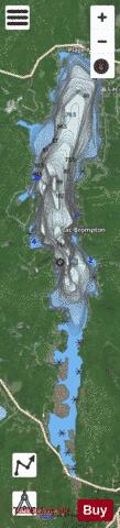 Brompton, Lac depth contour Map - i-Boating App - Satellite