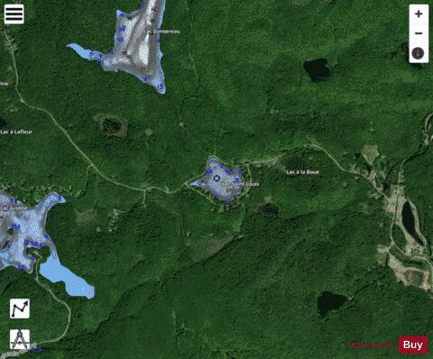 Saint-Louis, Lac depth contour Map - i-Boating App - Satellite