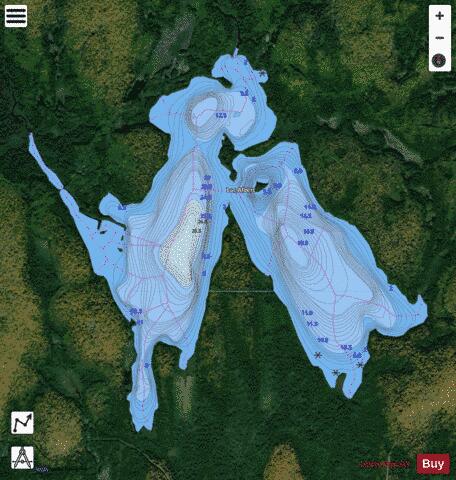 Albert, Lac depth contour Map - i-Boating App - Satellite